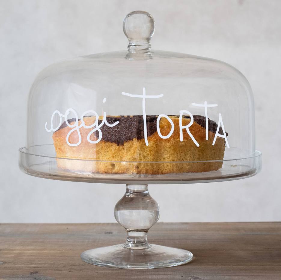 Campana Vetro Con Decorazione Oggi Torta