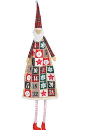Calendario Dell'Avvento Babbo Natale Beige 140cm