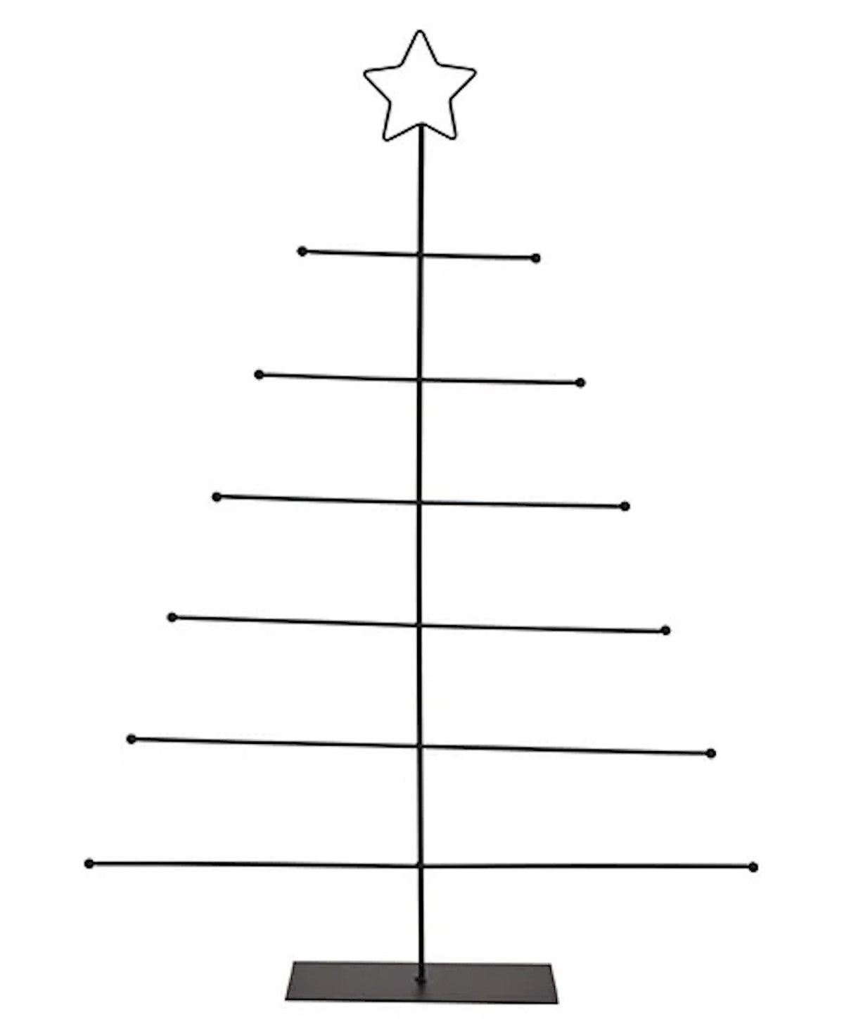 Stand Albero Di Natale In Netallo Nero 70 cm