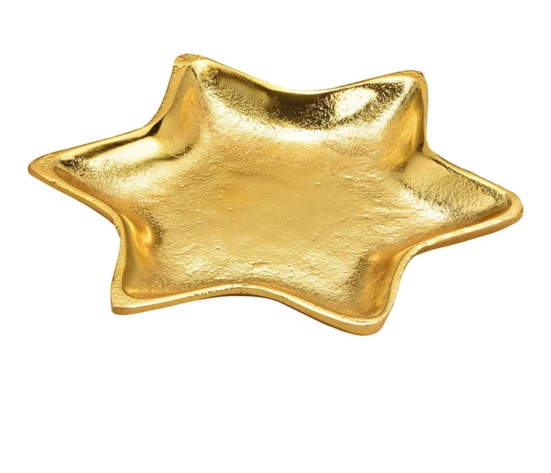 Sottopiatto Stella In Metallo Oro Liscio 21CM