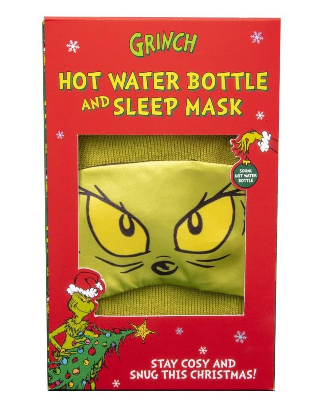 Set Borsa Acqua Calda E Maschera Notte Grinch