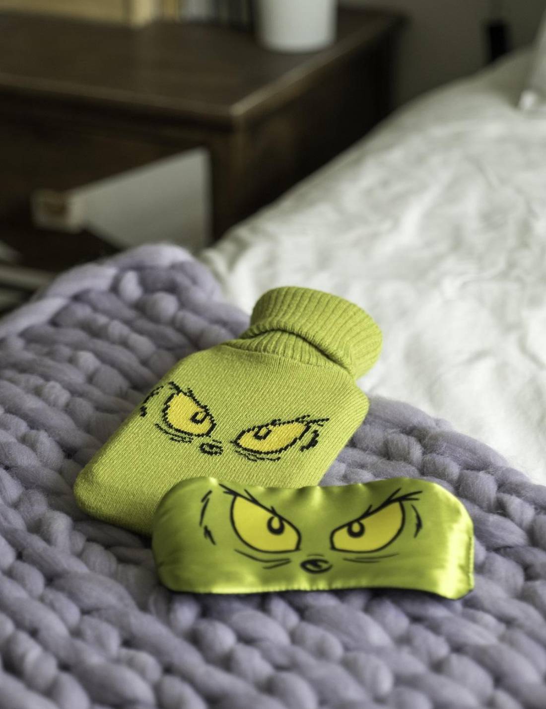 Set Borsa Acqua Calda E Maschera Notte Grinch
