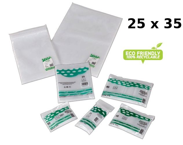 Buste In Polietilene Ideali Per Alimenti Con Zip 25x35cm 25pz