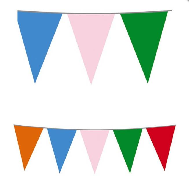 Festone Bandierina in Plastica Multicolor 10mt