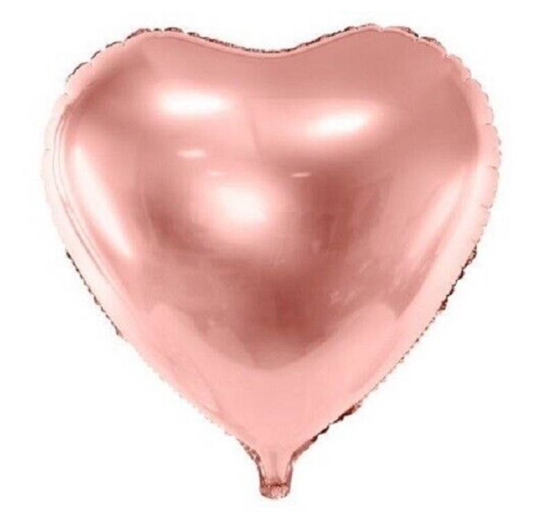 Palloncino Mylar Cuore Oro Rosa 18" 45cm