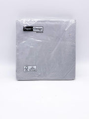 Tovaglioli Di Carta Argento Con Cornice Ornamentata In Rilievo 25CM 20PZ