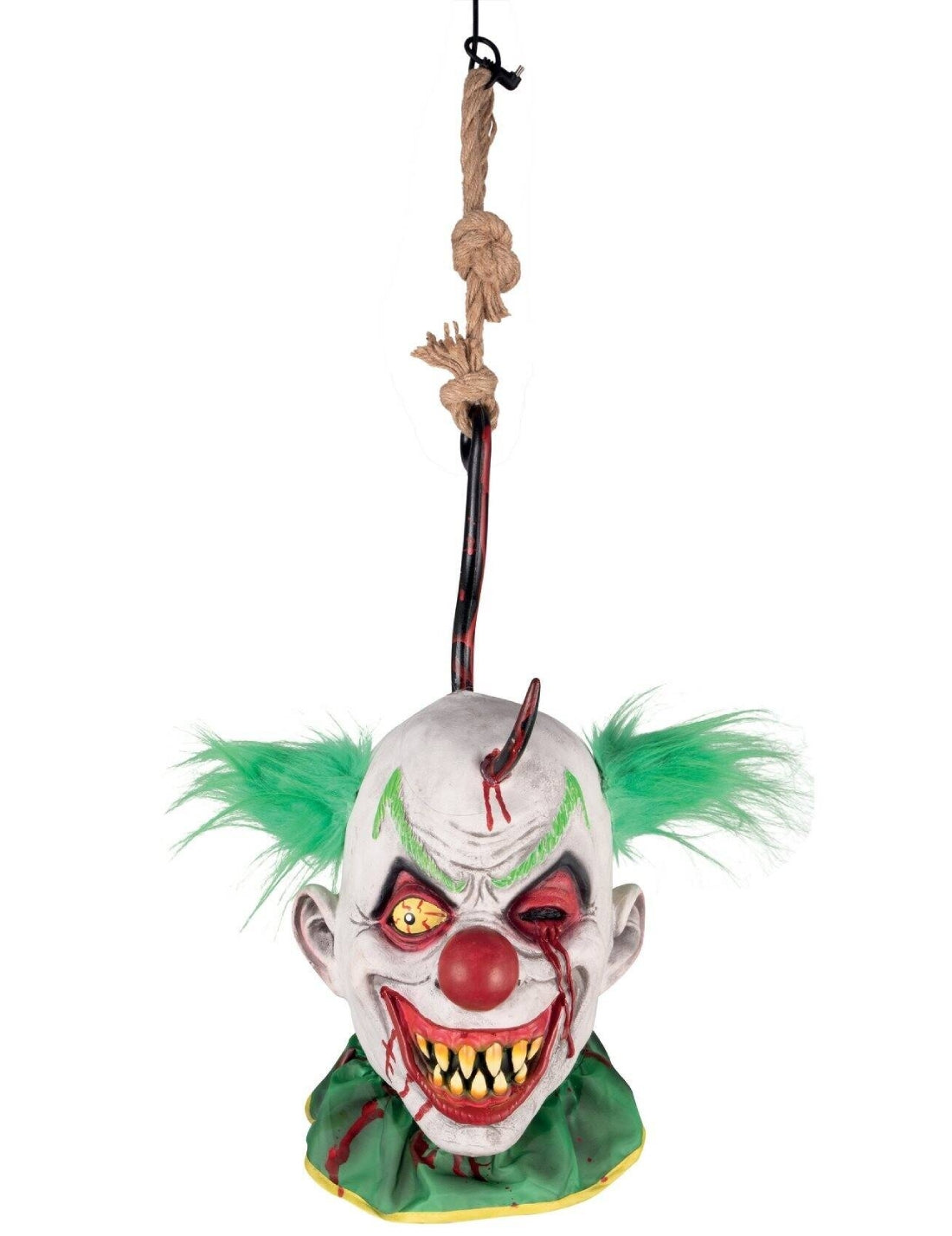 Testa Mozzata Di Halloween Clown Diabolico Da Appendere 60cm