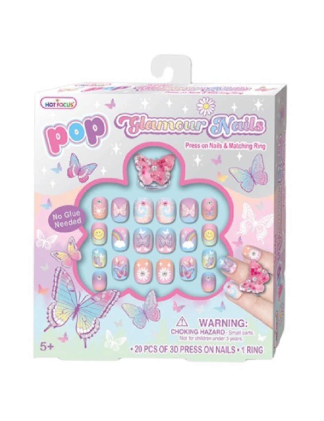 Set Hot Focus Unghie Finte Unicorno O Farfalla