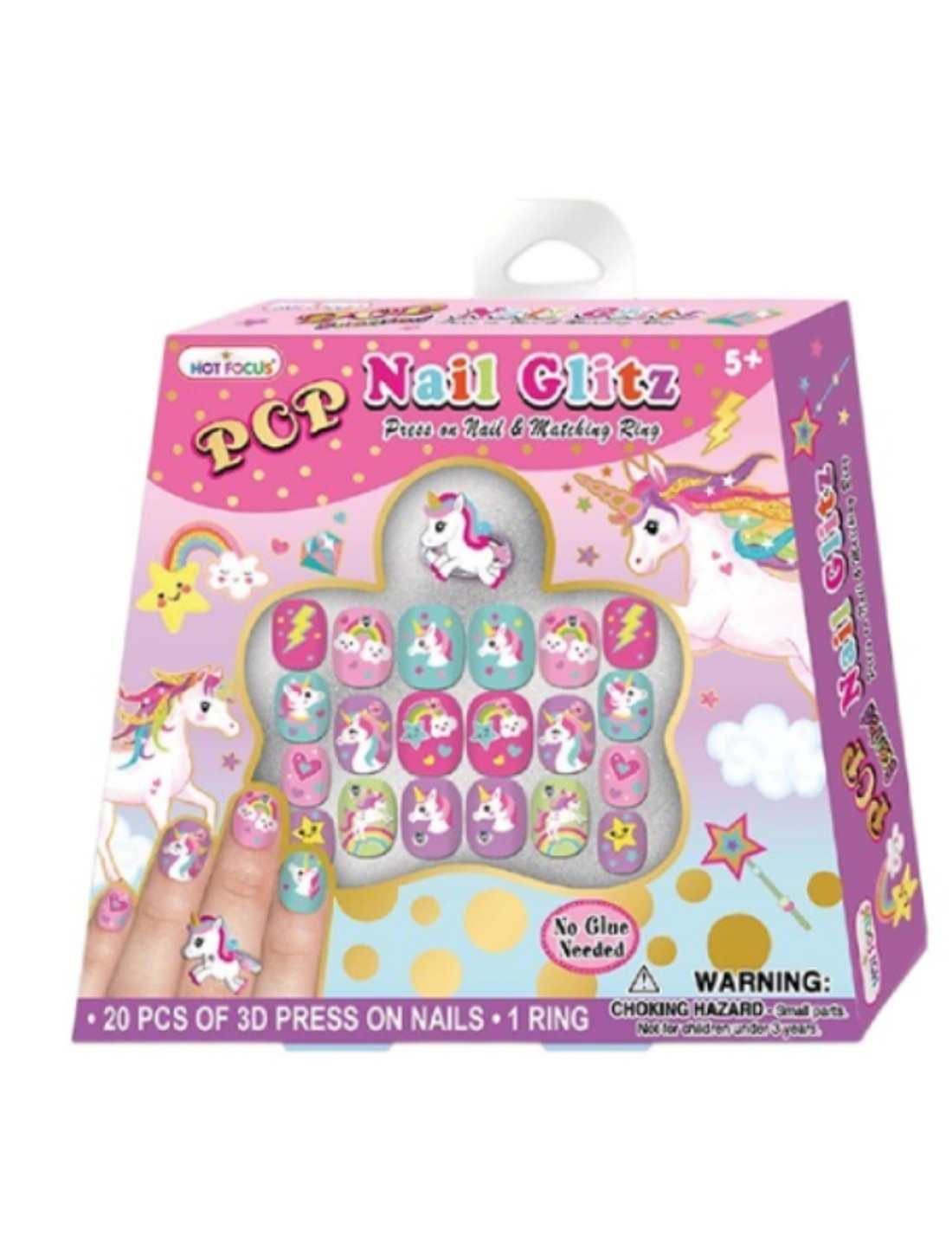 Set Hot Focus Unghie Finte Unicorno O Farfalla