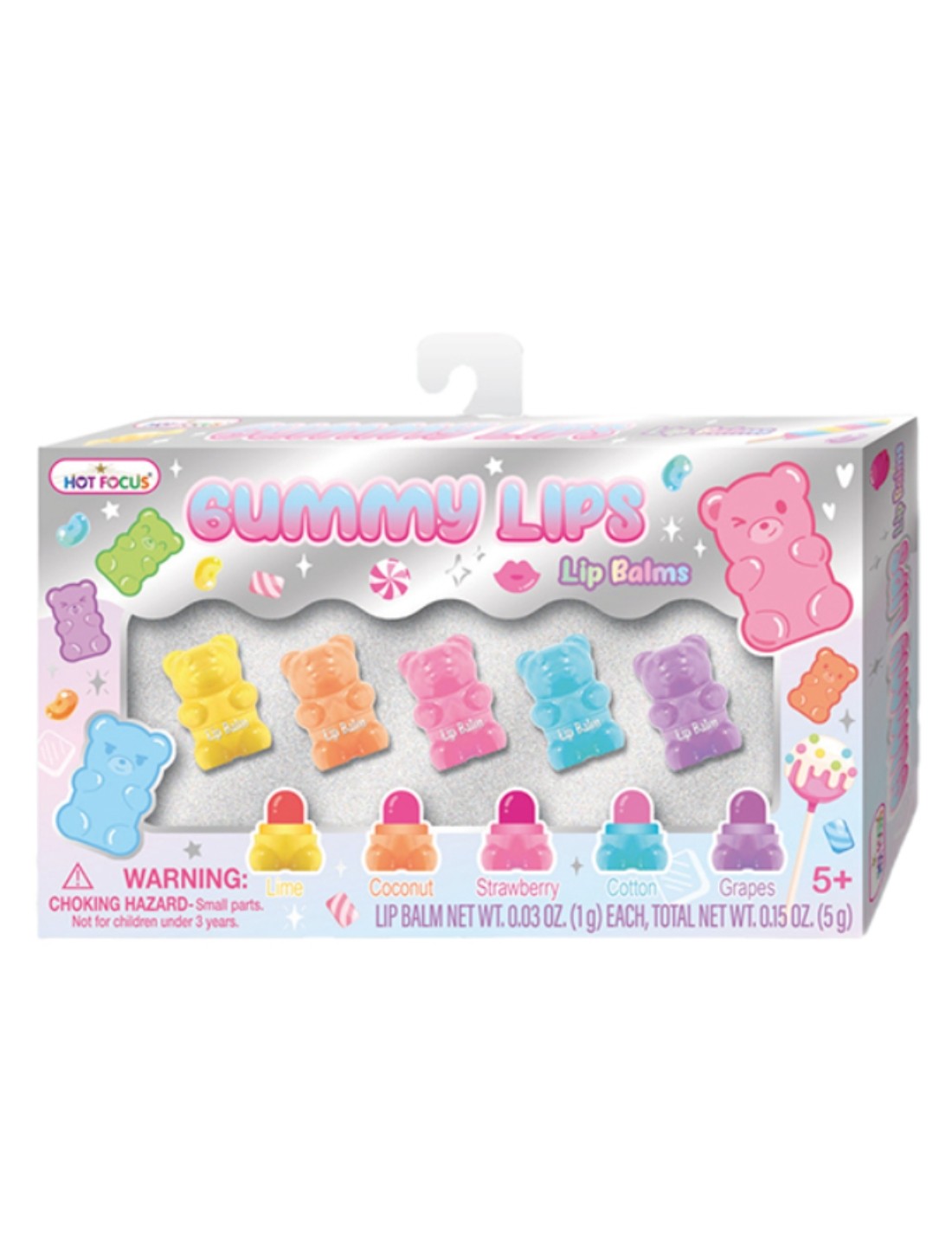 Set Hot Focus Beauty Lucidalabbra Teddy Candy