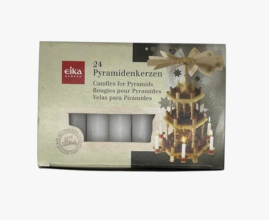 Candela Natalizia Bianca Per Candelabro 7cm 24Pz