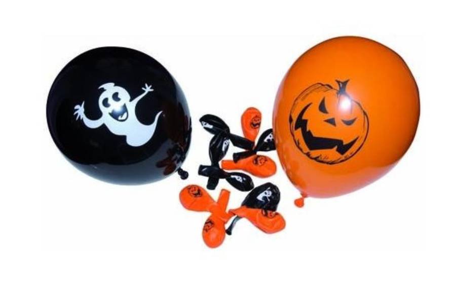 Accessori Halloween Palloncini Zucca E Scheletro 10pz