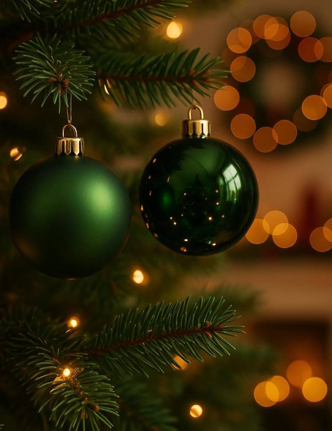 Set 16pz Palline Albero Di Natale Verde Pino 3cm