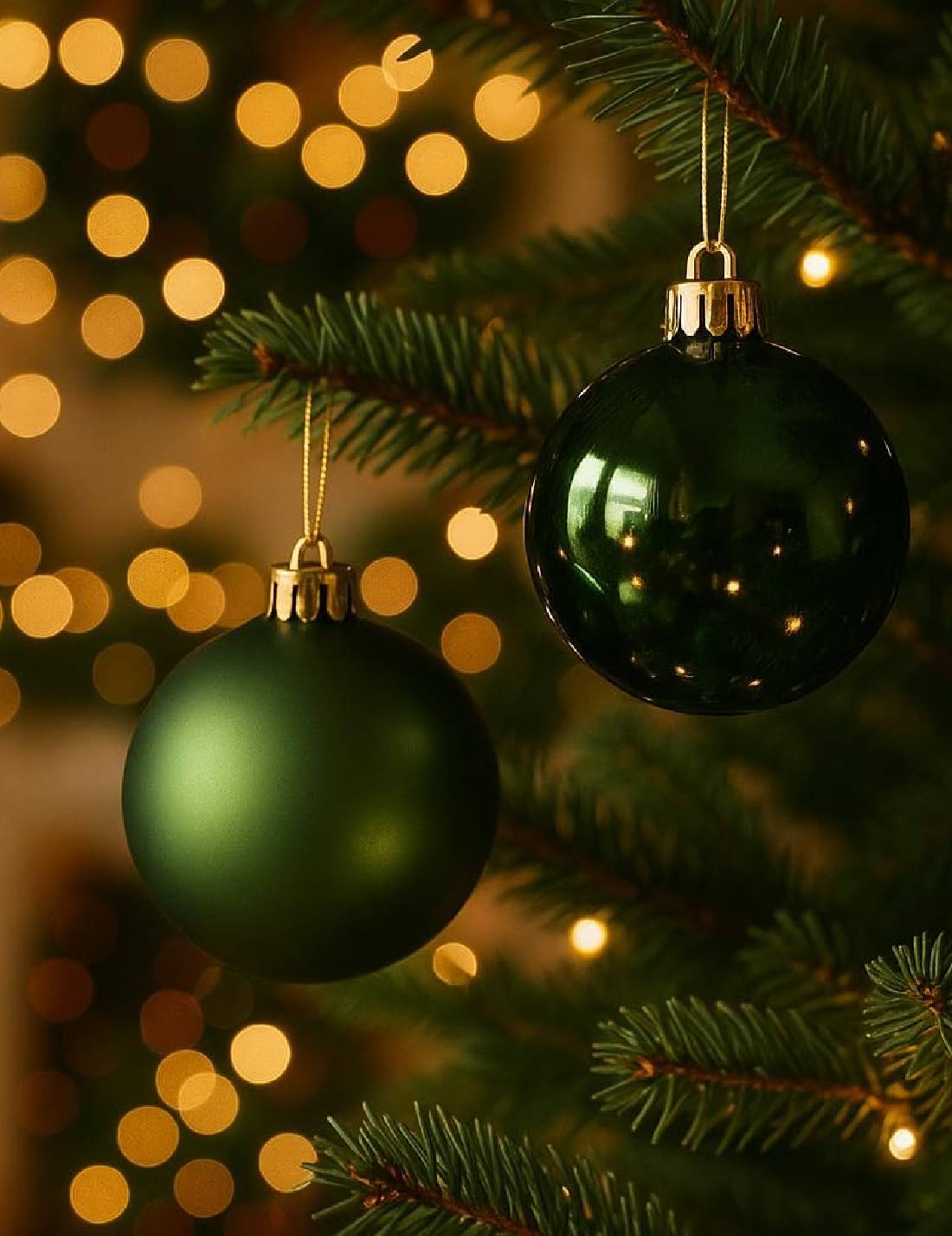 Set 16pz Palline Albero Di Natale Verde Pino 3cm