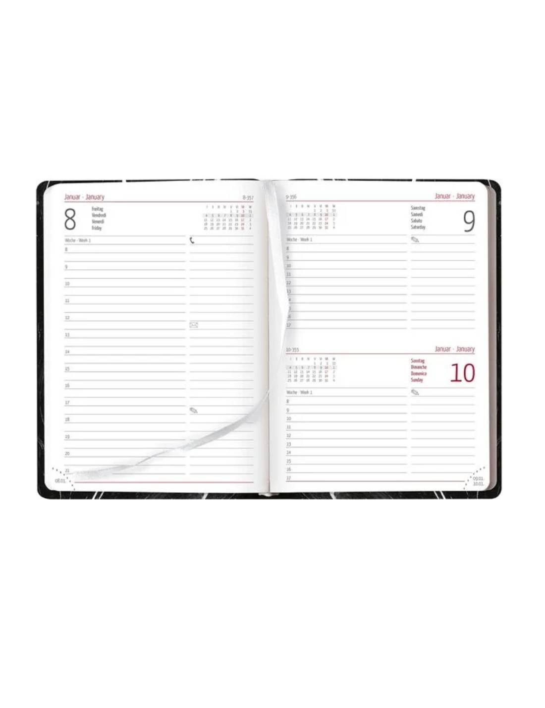Agenda Giornaliera 12 Mesi 2025 Alpha Edition Style Journal Marmo 15cm