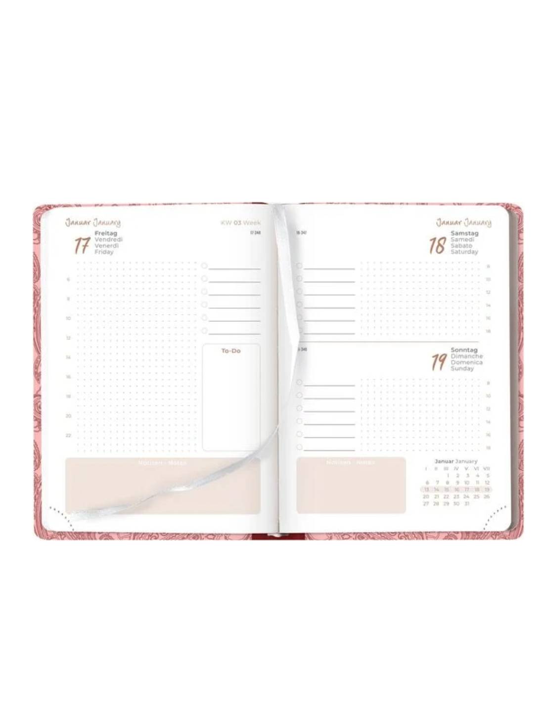Agenda Giornaliera 2025 Alpha Edition 10,7x15,2cm - Paisley Marble