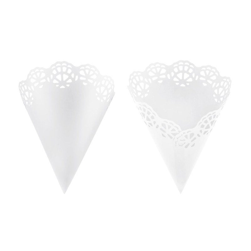 Festoni Decorativi - Coni Bianchi 10pz. 20cm