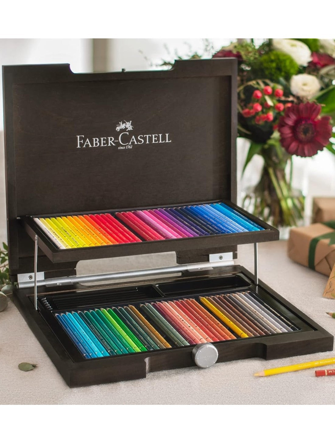 Set Matite Colorate Polychromos Faber Castell Valigetta In Legno Con 72 Pezzi