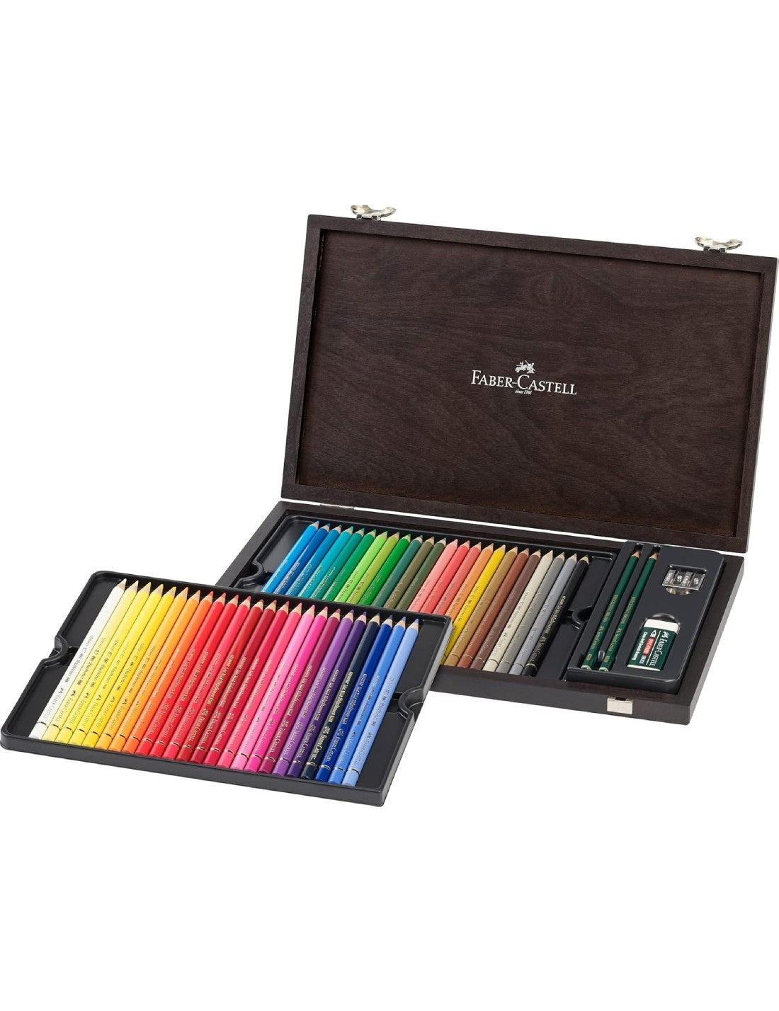 Set Matite Colorate Polychromos Faber Castell Valigetta in Legno 48pz