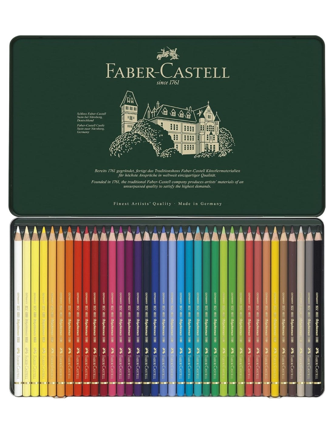 Matite Colorate Faber Castell Polychromos Astuccio In Metallo 36 Colori