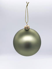 Pallina Albero Di Natale In Vetro Verde Menta Opaco 10cm