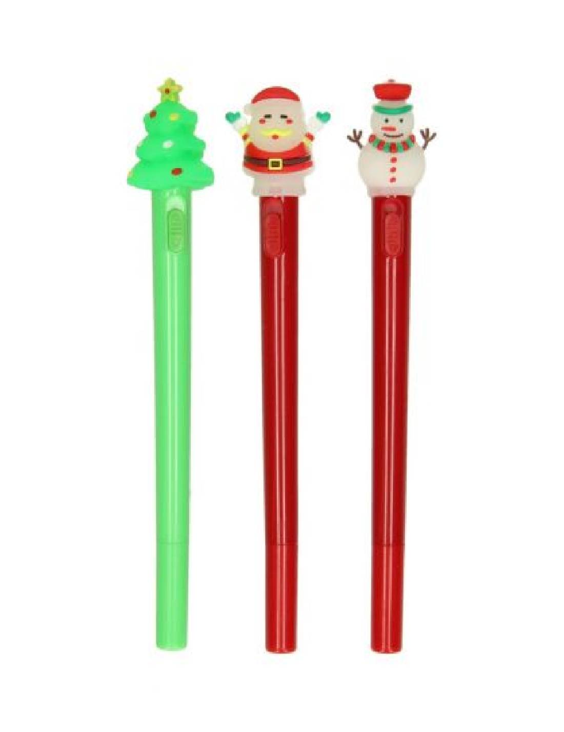 Penna A Sfera Di Natale Con Luce Prodotto Assortito