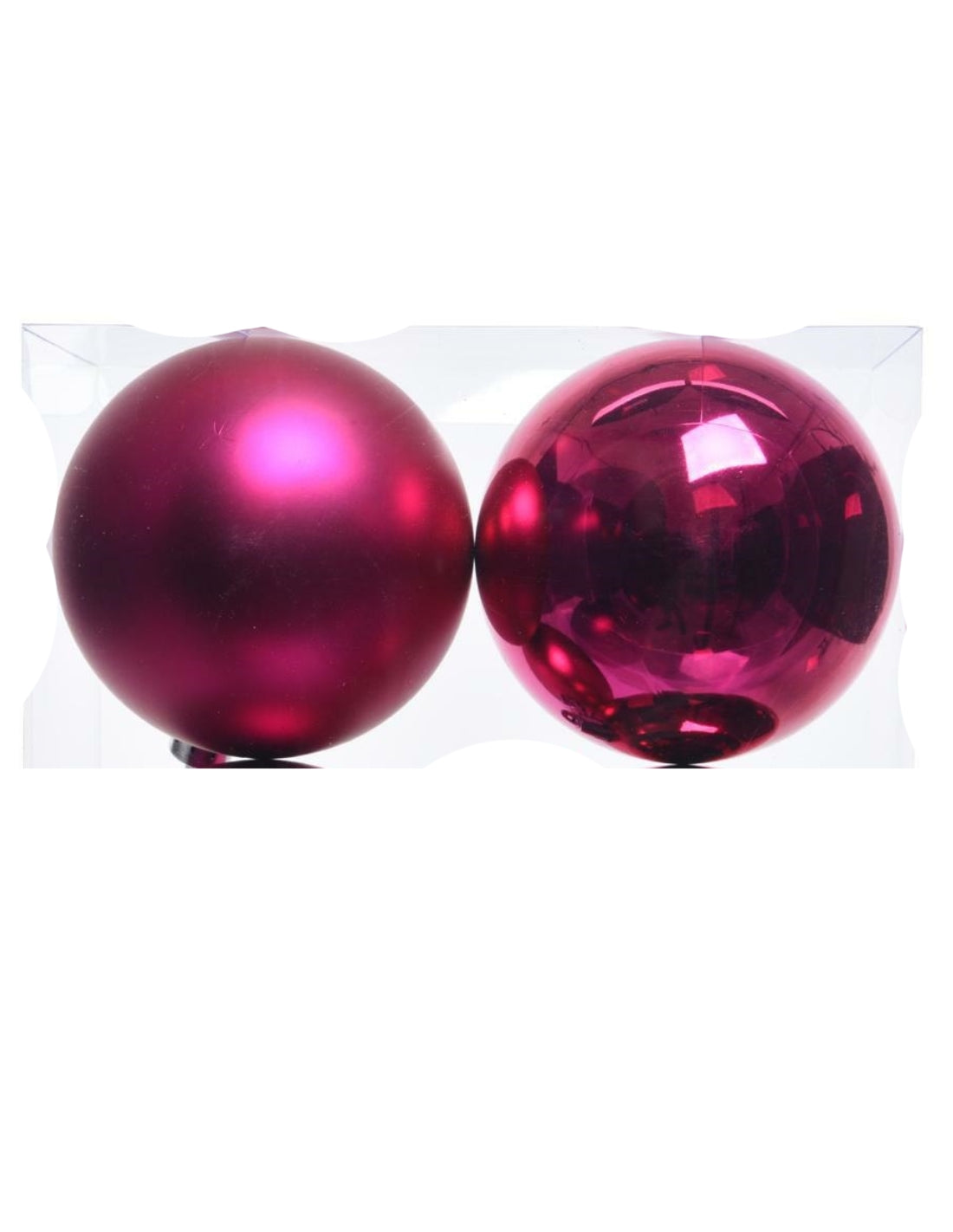Pallina Albero Di Natale In Vetro Fucsia 10cm