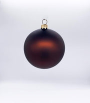 Pallina Albero Di Natale In Vetro Marrone Opaco 10cm