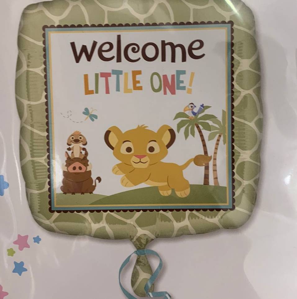 Palloncino Mylar Welcome Little One Simba 18" 45cm