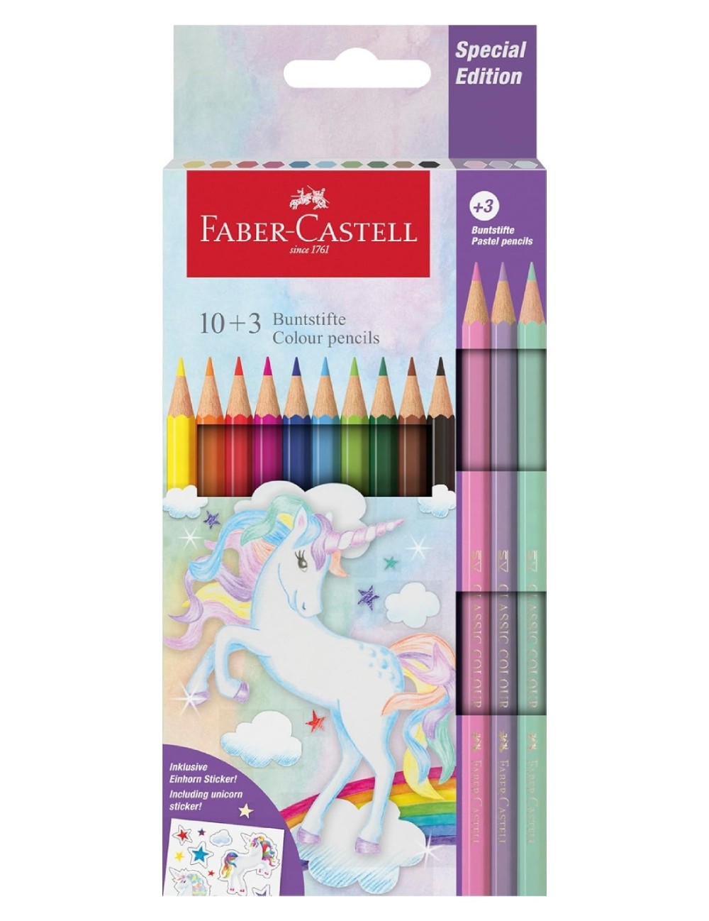 Matite Colorate Classiche Faber Castell Unicorno 13pz