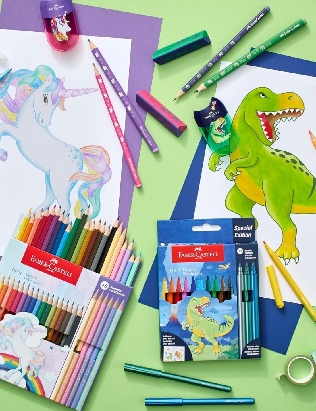 Pastelli Colorati Esagonali Faber Castell Classic Unicorn 24pz