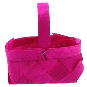 Cestino Decorazione Pasqua In Vimini Fucsia 4x6cm