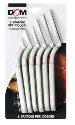 Set Spatole Bianche a Olio Blister 6pz.