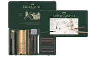 Set Pitt Monochrome Astuccio Metallo Faber-Castell 33pz