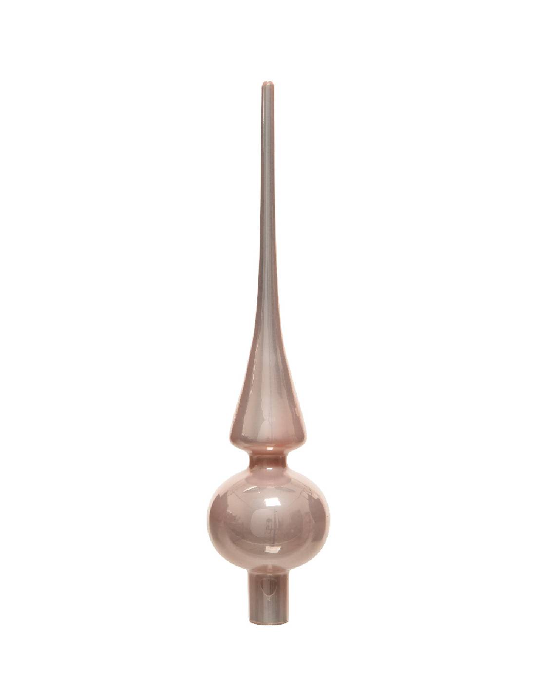 Puntale Albero Di Natale In Vetro Rose Gold 26cm