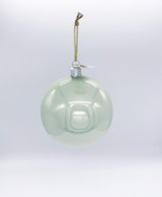 Pallina Albero Di Natale In Vetro Verde Tiffany Lucido 10CM