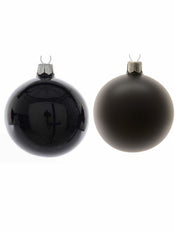 Pallina Albero Di Natale In Vetro Nero 8cm