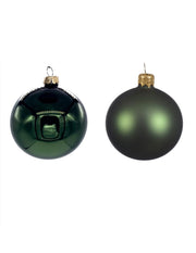 Pallina Albero Di Natale In Vetro Verde Pino 10cm - Prodotto Assortito