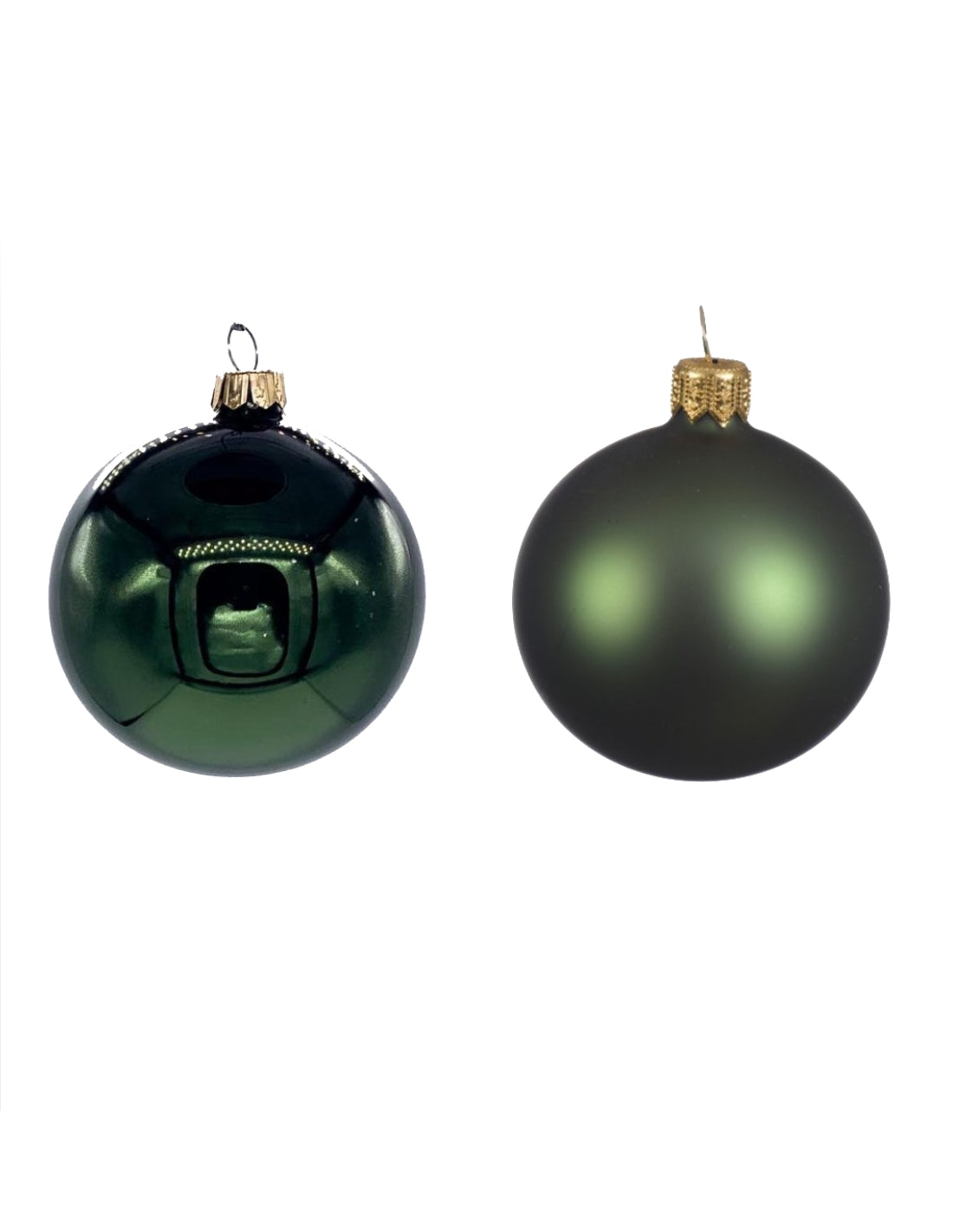 Pallina Albero Di Natale In Vetro Verde Pino 10cm - Prodotto Assortito