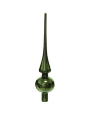 Puntale Albero Di Natale In Vetro Verde 26cm