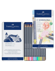 Pastelli Acquerellabili Goldfaber Acqua In Scatola Metallica 12pz