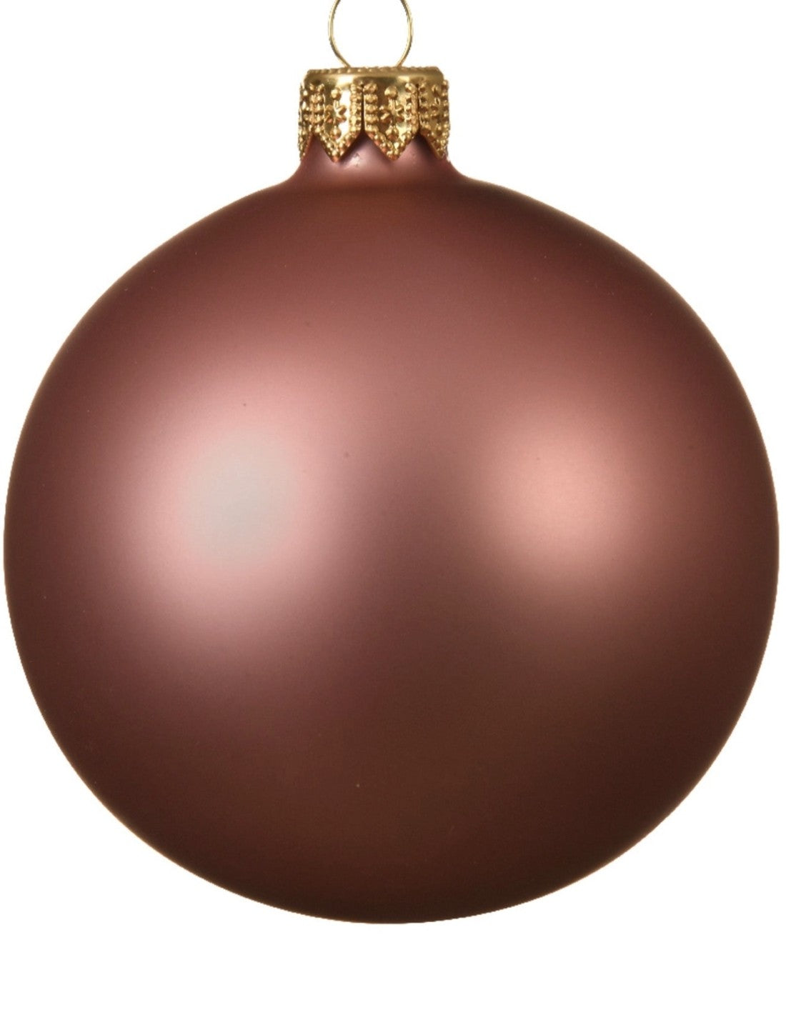 Palline Albero Di Natale In Vetro Rosa Antico 8cm