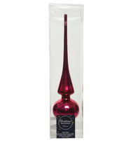Puntale Albero Di Natale Vetro Fucsia 26cm