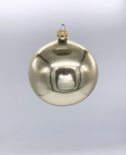 Pallina Albero Di Natale In Vetro Oro Champagne Lucido 10cm