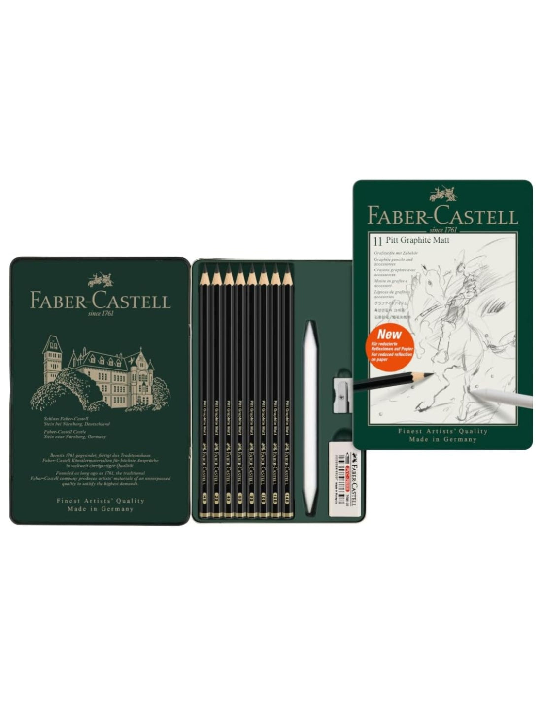 Set 8 Matite Pitt Graphite Faber-Castell 11pz
