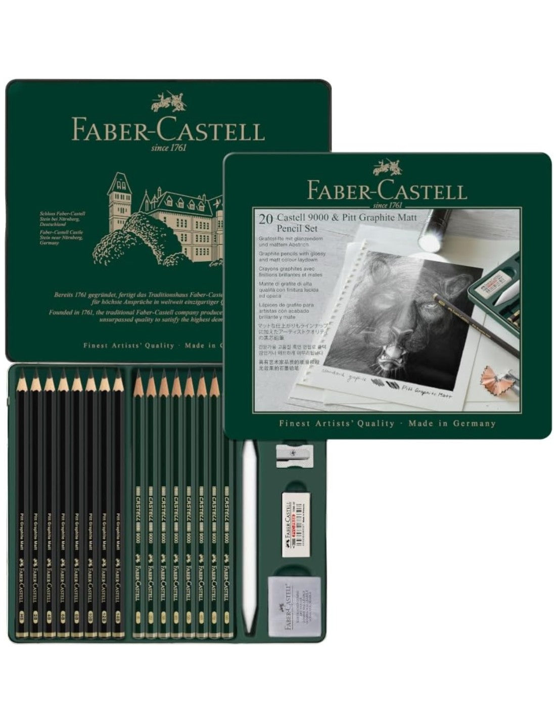 Set Pitt Graphite Matt E Castell 9000
