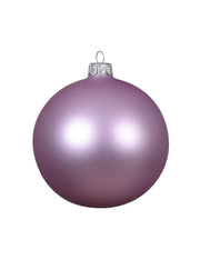 Pallina Albero Di Natale In Vetro Lilla 8cm Opaca
