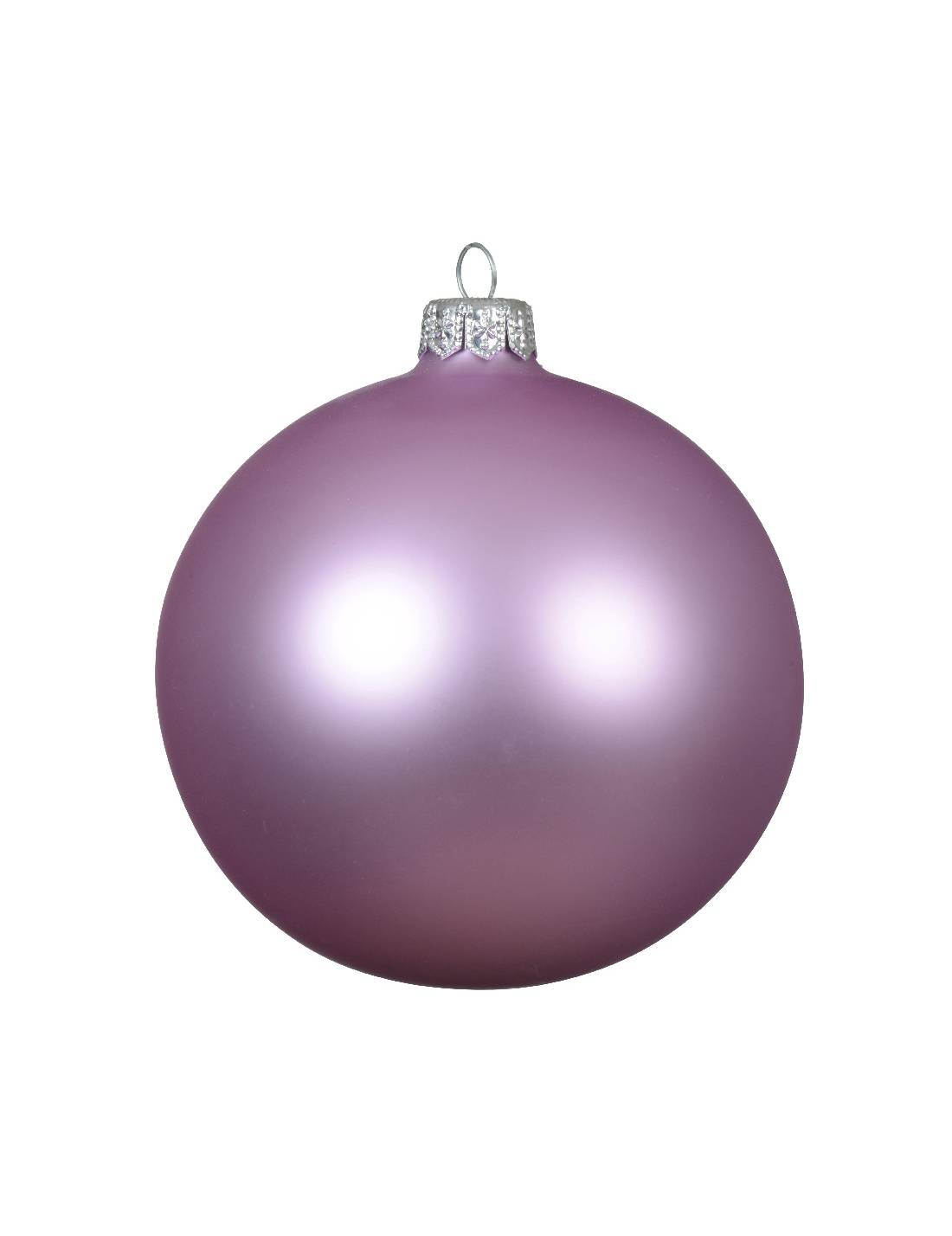 Pallina Albero Di Natale In Vetro Lilla 8cm Opaca