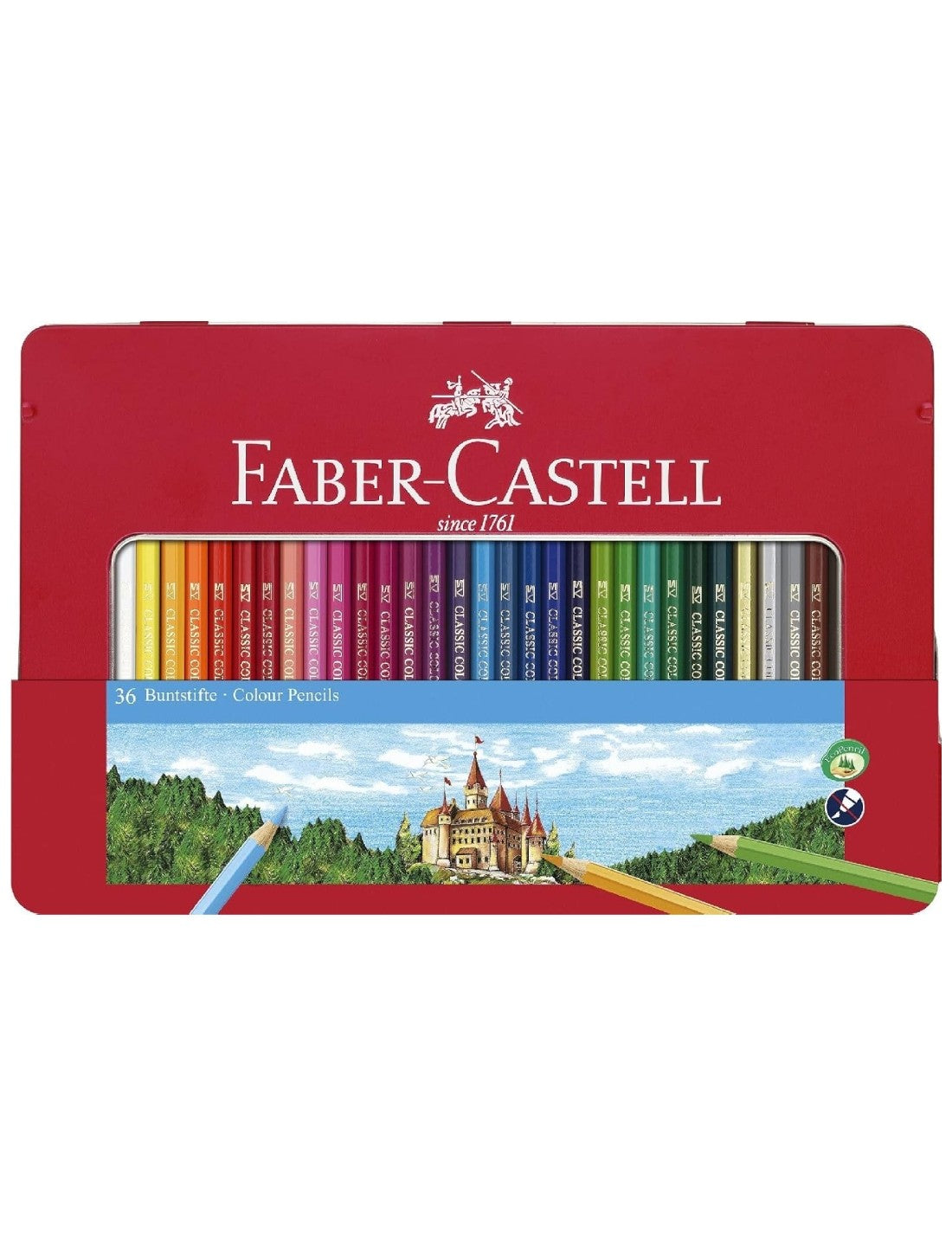 Pastelli Colorati Faber Castell Con Confezione In Metallo 36 Colori