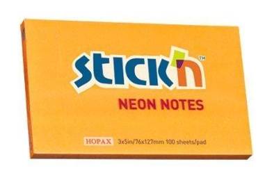 Bigliettini Adesivi 76x127mm 100 Fogli Arancione Neon